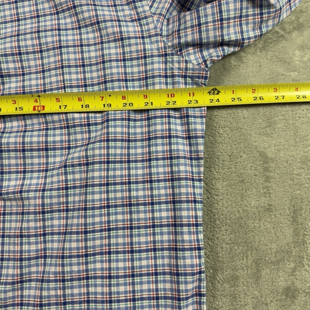 Ralph Lauren Long Sleeve Plaid Shirt Men Large Blue Casual ButtonDown Flesh Pony - Picture 11 of 14